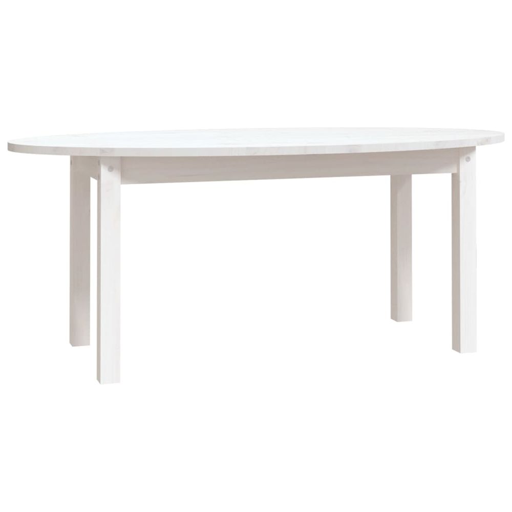 Vidaxl Konferenčný stolík biely 110x55x45 cm borovicový masív
